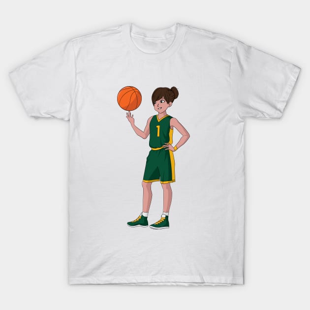 Basketball Ball Spinning T-Shirt by RockyDesigns